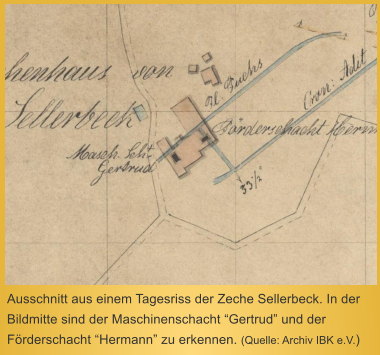 Schacht "Von-Oeynhausen 3" ist der Frderschacht des Bergwerks. Hier wird die Steinkohle mittels einer 4-trmmigen Geffrderung zutage gehoben.  