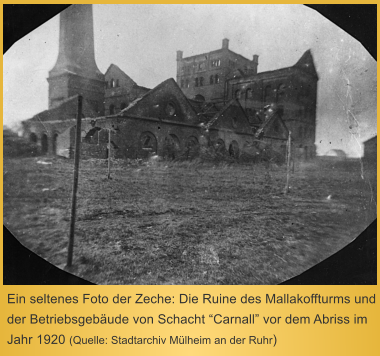 Schacht "Von-Oeynhausen 3" ist der Frderschacht des Bergwerks. Hier wird die Steinkohle mittels einer 4-trmmigen Geffrderung zutage gehoben.  